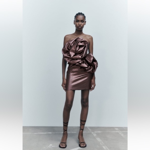 ZARA voluminous flower dress size extra large - Picture 1 of 7